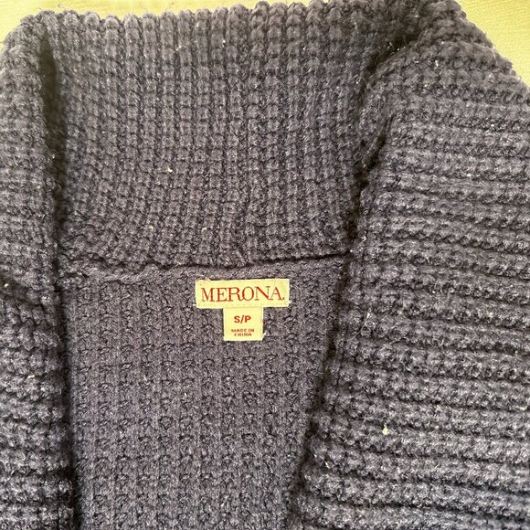 Merona Size Small Navy Blue Cardigan Sweater - Picture 5 of 5